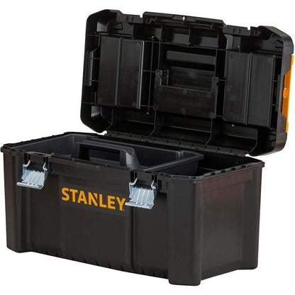 STANLEY STST1-75521 Essential 19 Toolbox with Metal latches, Black/Yellow, Inch - Baig Merchant