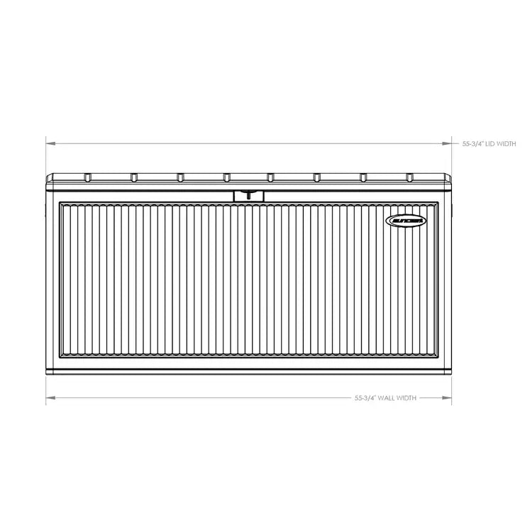 Suncast 4ft 7" x 2ft 5" (1.4 x 0.7m) Horizontal 605 Litre Extra Large Outdoor Storage Deck Box - Baig Merchant