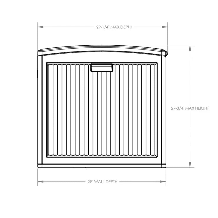 Suncast 4ft 7" x 2ft 5" (1.4 x 0.7m) Horizontal 605 Litre Extra Large Outdoor Storage Deck Box - Baig Merchant