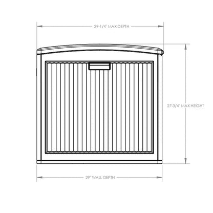 Suncast 4ft 7" x 2ft 5" (1.4 x 0.7m) Horizontal 605 Litre Extra Large Outdoor Storage Deck Box - Baig Merchant