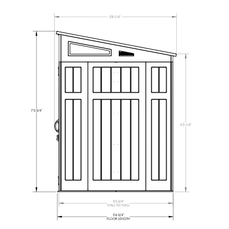 Suncast 6ft 2" x 5ft 8" (1.89 x 1.73m) Modern Storage Shed - Baig Merchant