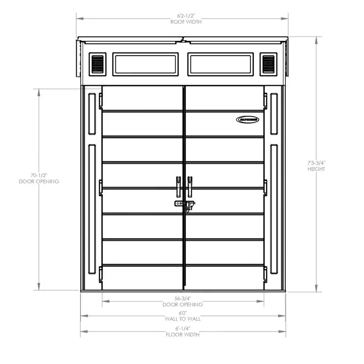 Suncast 4ft 7 x 2ft 5 (1.4 x 0.7m) Horizontal 605 Litre