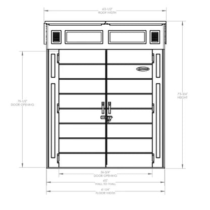 Suncast 6ft 2" x 5ft 8" (1.89 x 1.73m) Modern Storage Shed - Baig Merchant