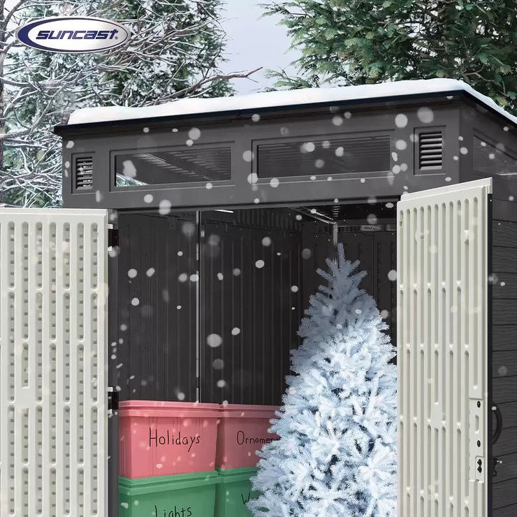 Suncast bike storage shed deals