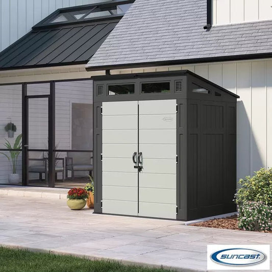 Suncast 6ft 2" x 5ft 8" (1.89 x 1.73m) Modern Storage Shed - Baig Merchant